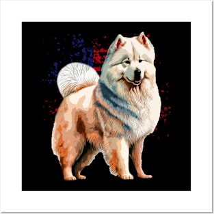 Frosty Fluffiness Samoyed Chronicles, Tee Triumph for Dog Lovers Posters and Art